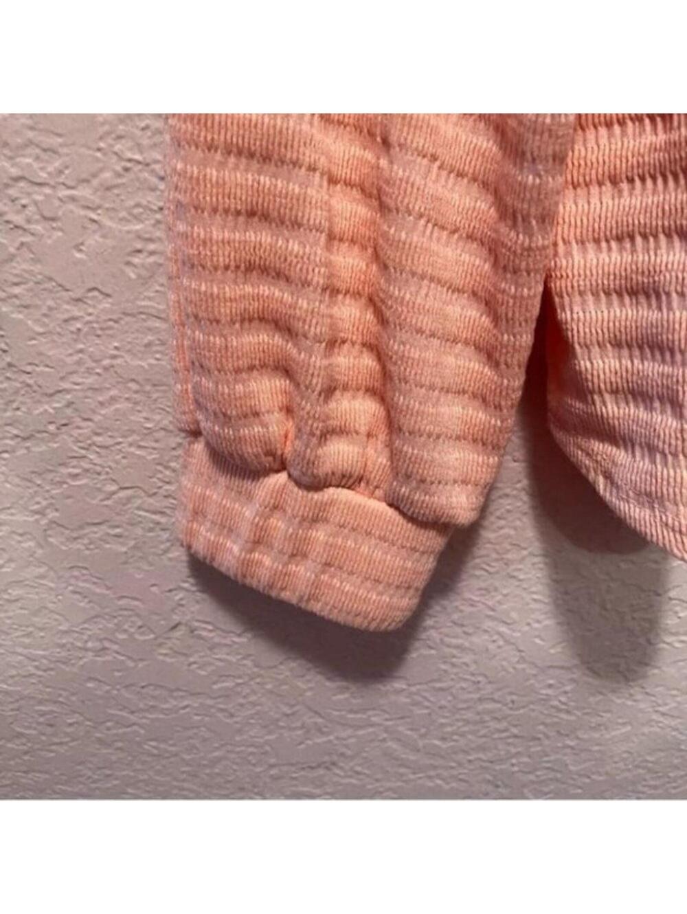 H&M Peach Textured Sweater Top Soft Lightweight Pullover Size M - Picture 7 of 7